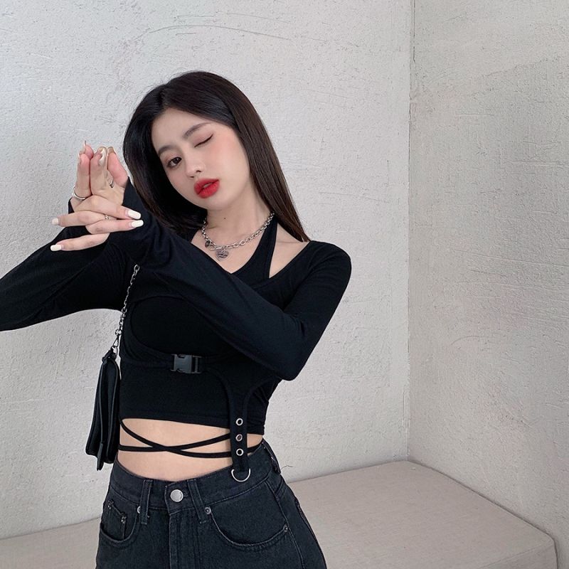 Zdyeing Strap Suit Woman short length sleeves jacket 2021 new display slim harness vest Fall Fashion Two sets