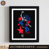 10 Inch Durant Solid Wood Photo Frame Jersey Signature poster photo Creative pendulum Fans Supplies Picture Frame Gift