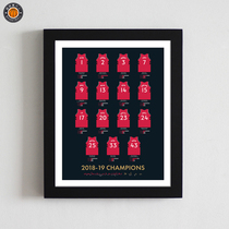 2018-19 season Raptors win line-up to remember solid wood photo frame DeRozan Leonard Denny Green hanging painting