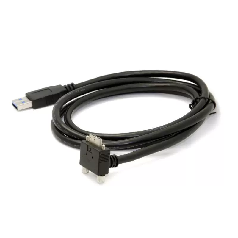 USB 3.0 A male к Micro USB под микроразъем изгиб ленты винты 90 градусов кабель данных для промышленных камер