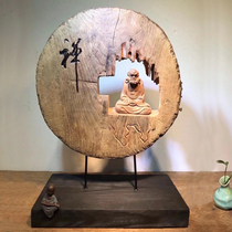 Weathered wood Dharma ancestor old wood Natural dead wood Zen decoration Old object Stump shape log