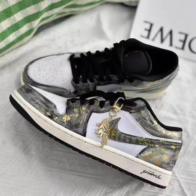 High-Quality Men's Shoes Jiangzhiyue Low-Top Breathable Sneakers, Fantasy Night Gold Casual Sneakers, Women's Trendy Brand Shoes, Putian Shoes