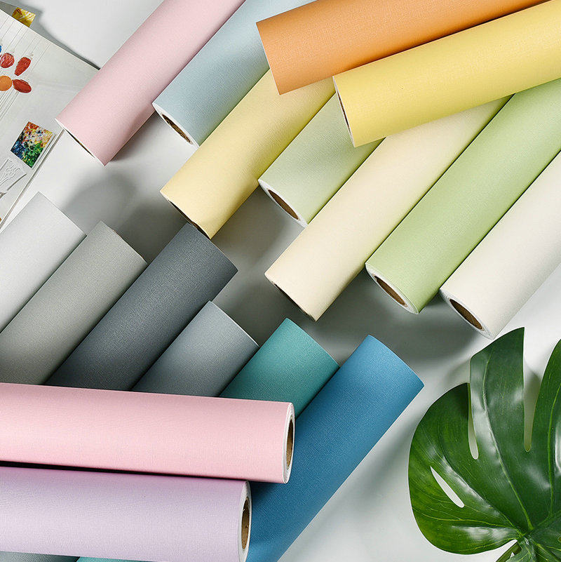 Wallpaper Self-Glued Bedroom Cozy Living Room TV Background Wall Wallpaper Room Decoration Refurbished Stickers 3d Solid Wall Sticker