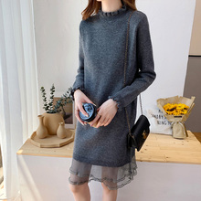 毛衣中长款秋冬款时尚网红连衣裙打底衫