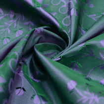 Songs non - legacy silk fabric green violet flower f220413 - 12 0 5 m price