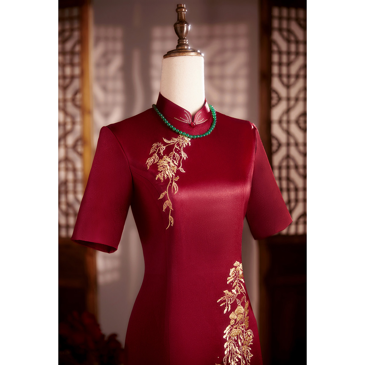 Платье для тостов Cheongsam, невеста, счастливая свекровь, свадебное платье, подвенечное платье, мать обычно может носить вышитую легкую роскошь, ощущение высокого класса