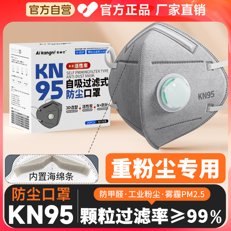 活性炭防塵マスク（KN95）は、重度の産業粉塵や塵肺症から身を守るためのものです。（KP95）は、ホルムアルデヒドから身を守るためのもので、溶接工や塗装工に適しています。
