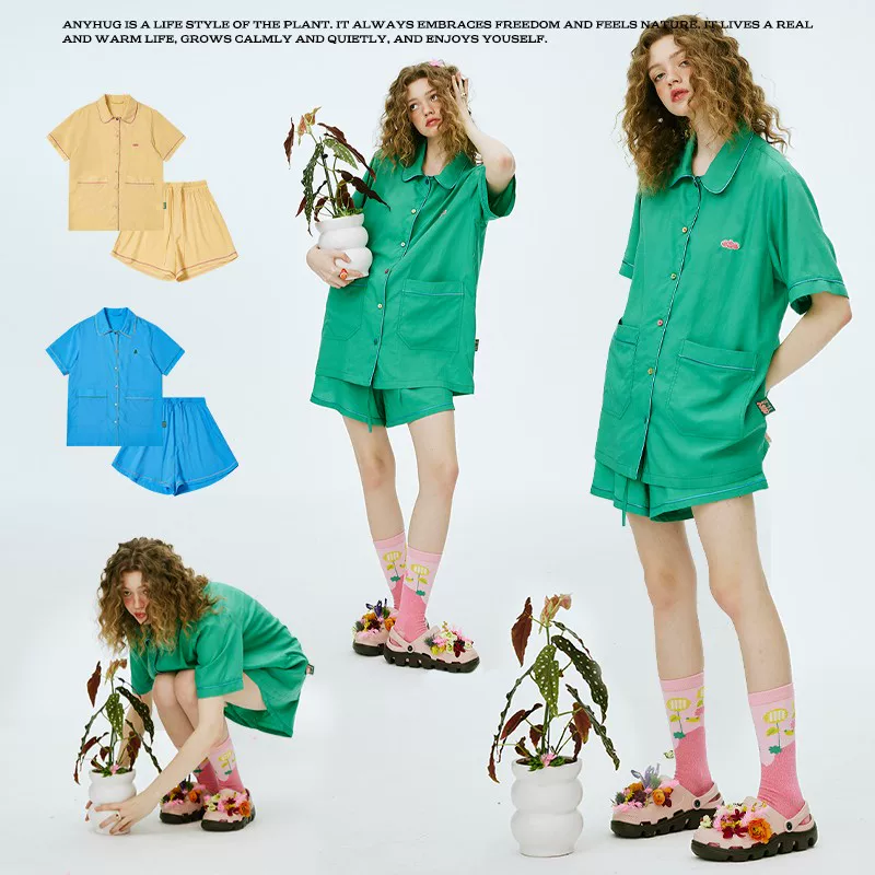 Summer pijama, set, with short sleeve
