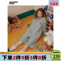 CONCORDEVENT Huffercan outwear a home suit Suit Embroidered Florist pink long sleeve shorts Jersey Pyjamas