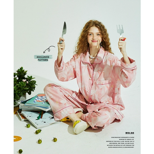 Осенняя комфортная пижама с бантиком, комплект