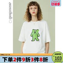 CONCORDEVENT Couple T-shirt 2022 Summer new American cartoon printed pure cotton short sleeve male and female