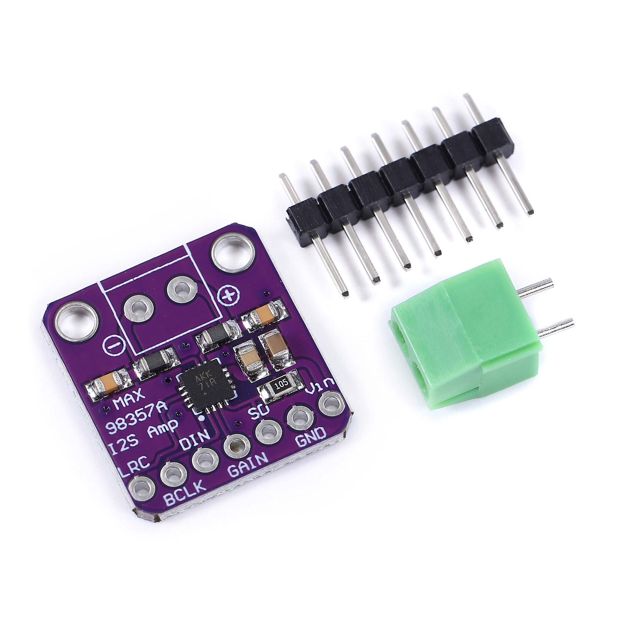 MAX98357音频放大器模块 I2S 3W 无滤波D类放大器 功放板 DIY