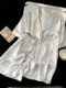 2025 new ice silk pajamas for women summer high-end silver gray star short-sleeved home clothes summer three-piece suit thin