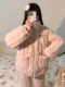 2025 new hellokitty coral velvet pajamas for women winter three-layer quilted plus velvet thickened cute home clothes