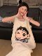 Crayon Shin-chan 2025 New Pajamas with Breast Pads Women’s Summer Vest Cute Cartoon Nightgown Summer Home Clothes Thin