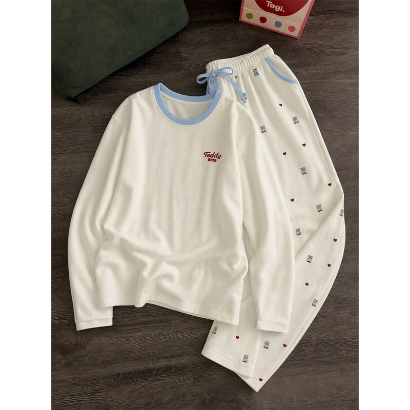 2026 New Cartoon Teddy Bear Pajamas for Women, Spring and Autumn Long-Sleeved, High-End, Sweet Summer Home Clothes That Can Be Worn Outside 2026 New Cartoon Teddy Bear Pajamas for Women, Spring and Autumn Long-Sleeved, High-End, Sweet Summer Home Clothes That Can Be Worn Outside