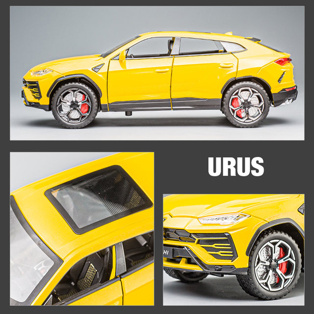 Lamborghini Bison Urus alloy car model 1 24 simulation model car SUV off-road children's toy car