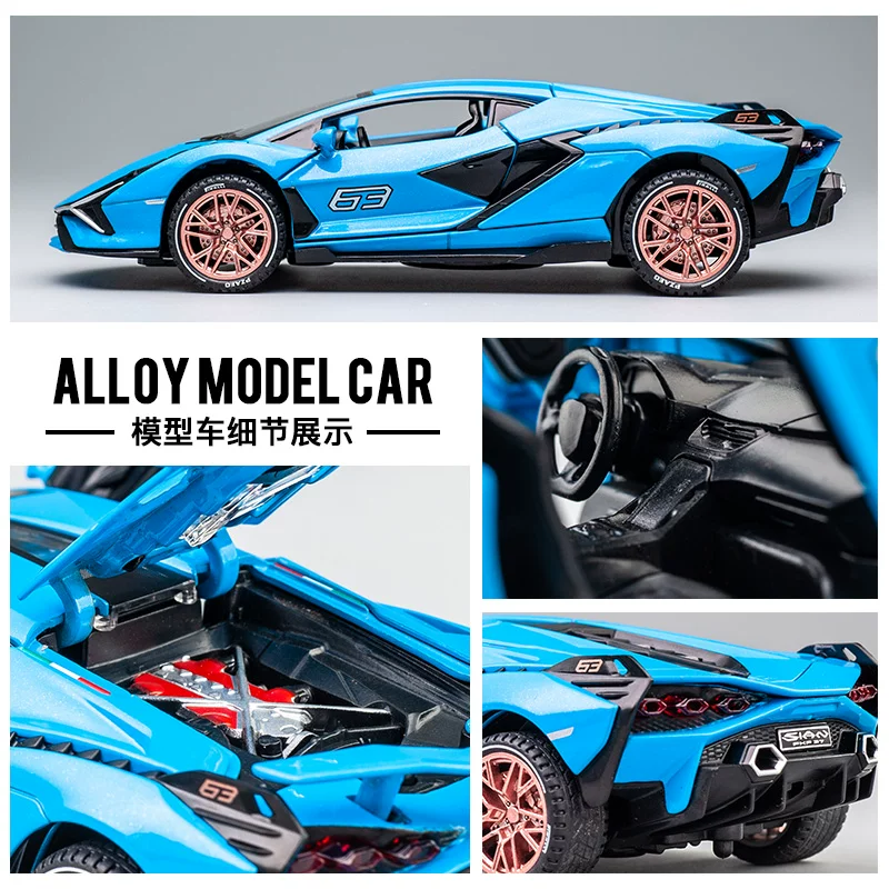 Lamborghini, реалистичная модель автомобиля, транспорт для мальчиков, игрушечный автомобиль