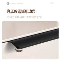 No punching invisible handle wardrobe drawer long cabinet door cabinet aluminum alloy modern simple high-end door cabinet dark