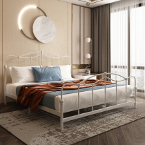 White wrought-iron beds 1 5 m 1 8m1 2 double single ins Nordic light luxury minimalist children princess bed iron