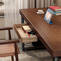 Yizhen Pavilion flagship desk desk computer desk bookshelf light luxury desk drawer supplement link