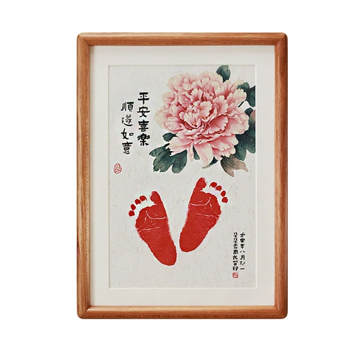 Детские отпечатки рук и ног для новорожденных, сувенир, фоторамка