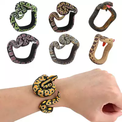Children's snake bracelet toy simulation snake animal model whole person ringing tail python cobra personality wearing decorations