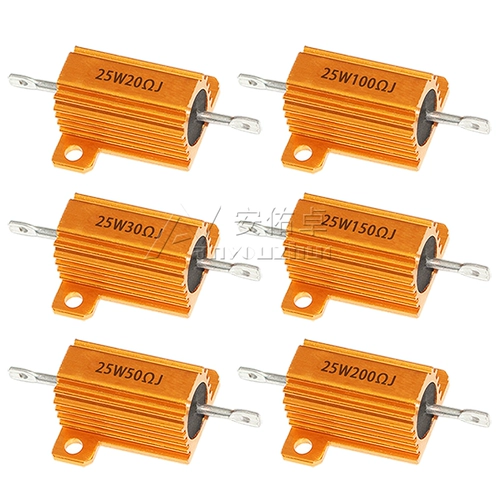 RX24 25W Золотая алюминиевая оболочка металлическая оболочка с высокой устойчивостью к охлаждению 1 евро 2K 3 5 8 8 10R 100 Ом