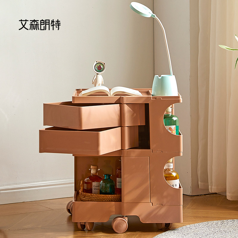 Nordic Removable Bed Head Cabinet Netting Red Ins Storage Cabinet Swivel Living-room Sofa Side Cabinet Cosmetic containing cabinet