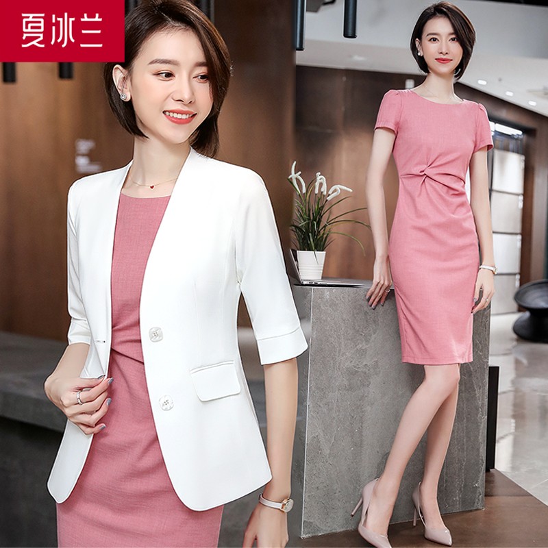 High-end work clothes, fashion, temperament, goddess, fan formal wear, president, broadcasting, host, art test interview clothes