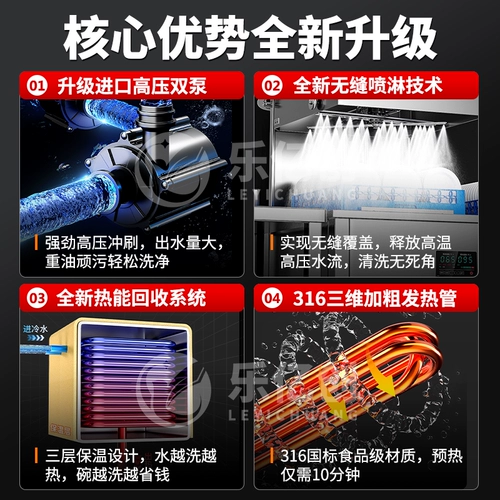 Открытая посудомоечная машина для коммерческой машины -Автоматическое гостиничное ресторан для питания для питания крупная чаша для кубки