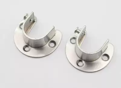 Clothes pole wardrobe base stainless steel pipe balcony pole Holder Holder clothes clothes rod fixing accessories round pipe hanging hardware base