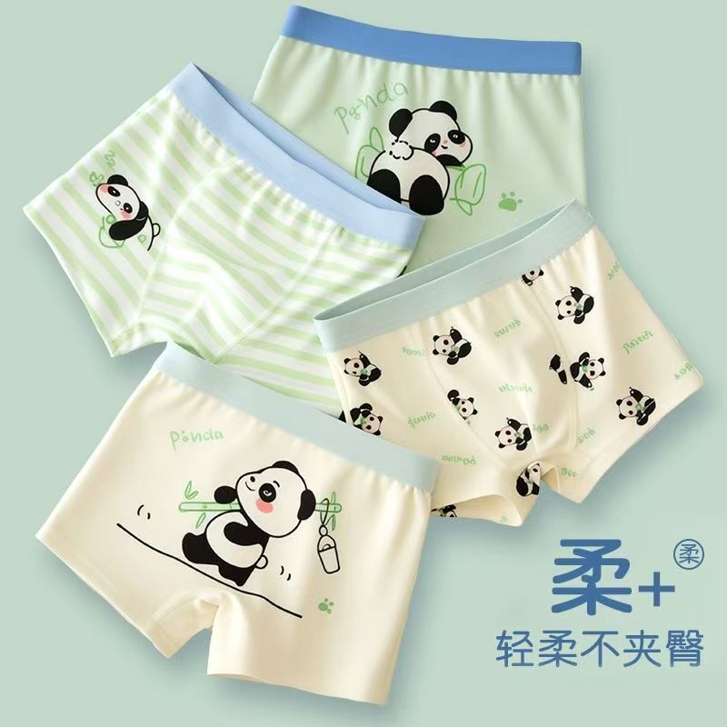 Popular New Summer A-Grade Pure Cotton Children's Boxer Briefs with Antibacterial Crotch, Baby Shorts, Boys' Boxer Briefs for Young Children
