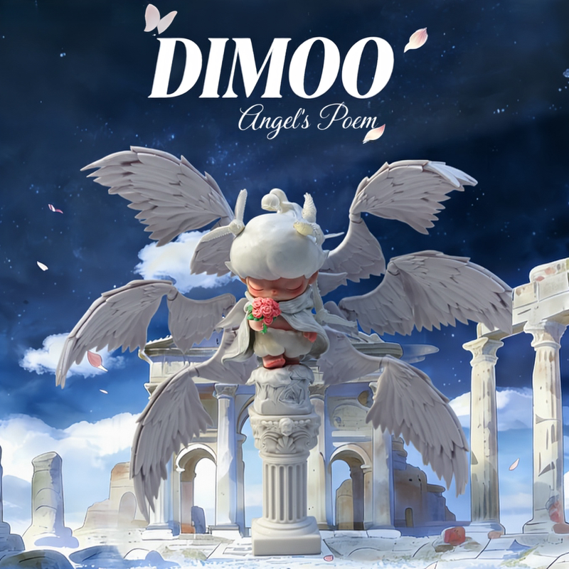 Handmade Bubble Mart Angel Series Dimoo Angel Custom Doll DIY Figurine Blind Box Gift Birthday Gift