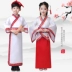 Trẻ em Hanfu nam trang phục biểu diễn trang phục nữ trang phục biểu diễn phong cách Trung Quốc trang phục biểu diễn ba nhân vật cổ điển trang phục trẻ em Trung Quốc - Trang phục