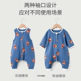 Детский летний тонкий спальный мешок с молнией для новорожденных, осенняя детская пижама