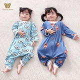 Детский летний тонкий спальный мешок с молнией для новорожденных, осенняя детская пижама