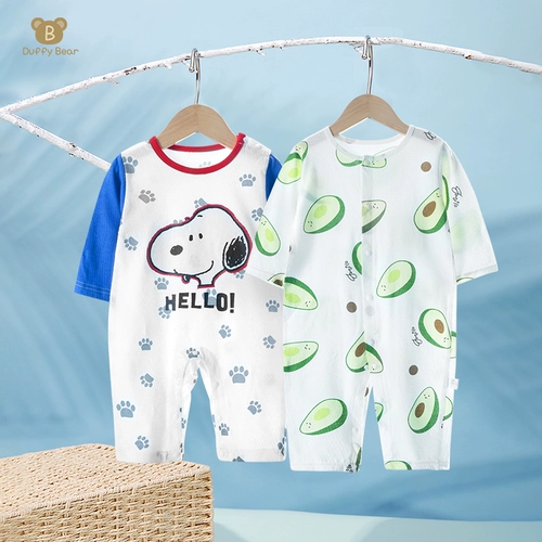 Детская летняя одежда для новорожденных, летний тонкий комбинезон, лонгслив подходит для мужчин и женщин для девочек, боди, пижама