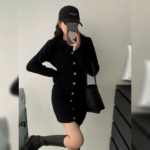 Элитное изысканное базовое осеннее демисезонное модное платье, увеличенная толщина, коллекция 2023