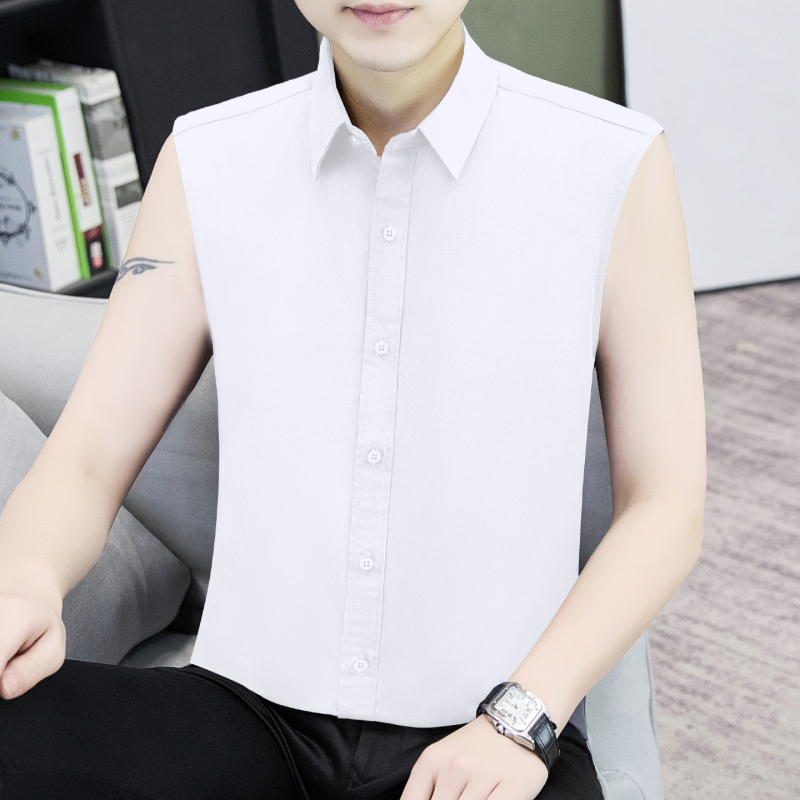 Summer 2026 New Style Polo Collar Vest for Men, Slim Fit, Thin Ice Silk Sleeveless T-Shirt, Cool Solid Color Tank Top Shirt Summer 2026 New Style Polo Collar Vest for Men, Slim Fit, Thin Ice Silk Sleeveless T-Shirt, Cool Solid Color Tank Top Shirt