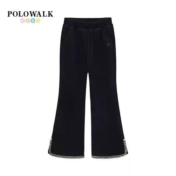 Polowalk Girls' Casual Pants 2025 Autumn New Fashion Slim Fit Flared Pants Trendy