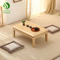 Windows small tea few short tables solid wooden tatami tea couple Zen Japanese tea table balcony household minimal Kang table