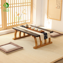 Floating window table small tea few Zen Japanese tea table household library balcony tatami solid wood table minimal Kang table