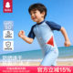 ຊຸດລອຍນໍ້າເດັກນ້ອຍຊາຍ Swimwear 2026 New Boys Summer Swimming Pants One-piece Swimsuit Short-Sleeved Sun Protection Beach Wear