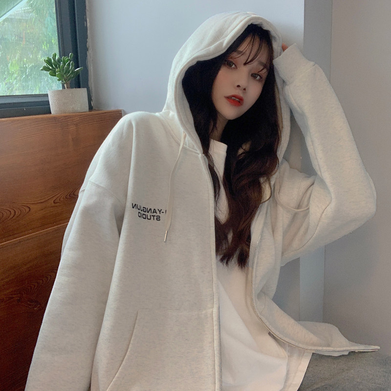 Spring Autumn New Thick Cotton T Female Tide Ins loose bf Lazy Breeze Oversize Autumn Winter Thickened with 100 lap jacket