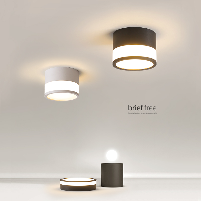 Open-mounted downlight without opening led round small ceiling lamp living room bedroom entrance entrance corridor aisle ceiling lamp