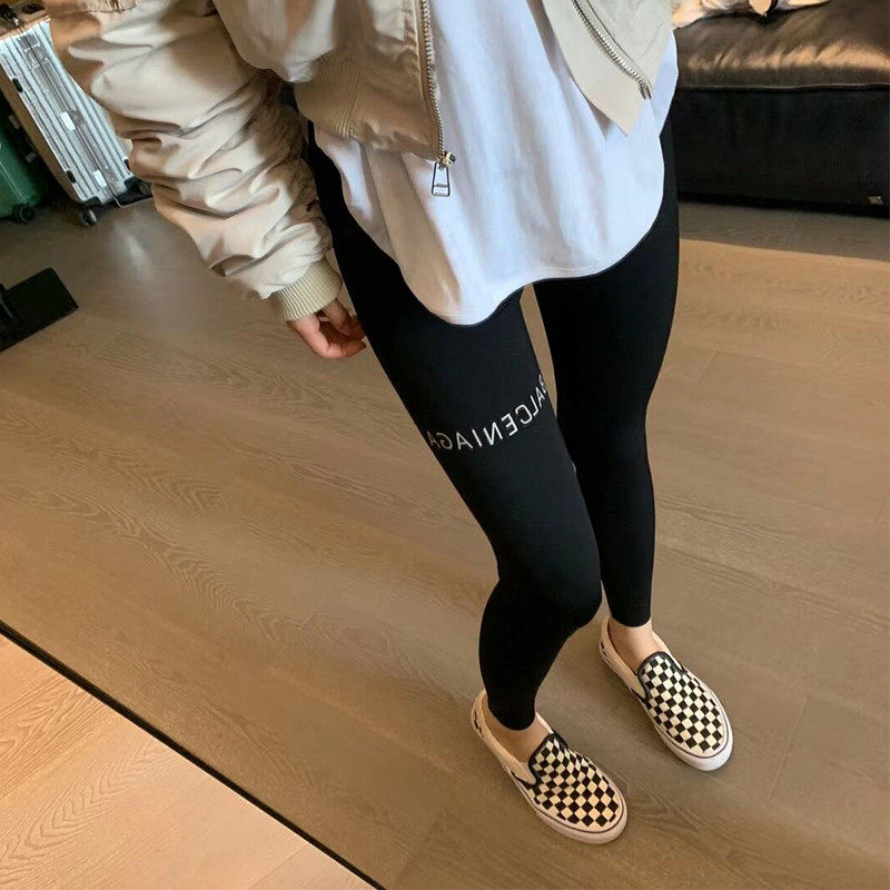 Korean summer sharkskin outer wear strong sports Barbie tight skinny legs bodybuilding belly bottoming yoga pants female