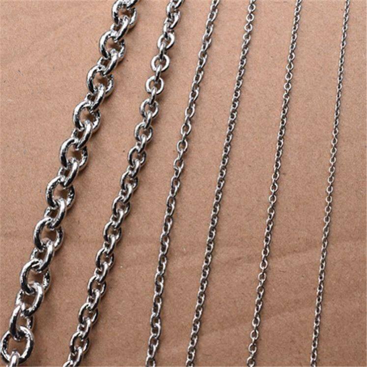Key Button Dog Necklace Anti Theft Iron Bracelet Sub Hammock Without Fade Diy Thickness 304 Stainless Steel Chain Seamless Welding