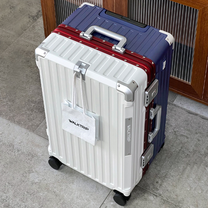 Large-Capacity Travel Suitcase 30inch Thickened, Sturdy and Durable Aluminum Frame Trolley Case Women's Suitcase Leather Suitcase Men's