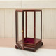 Mahogany antique Guanyin Buddha statue, jade ornaments, base, cage, glass cover, display box, cabinet, dust-proof cover, customized